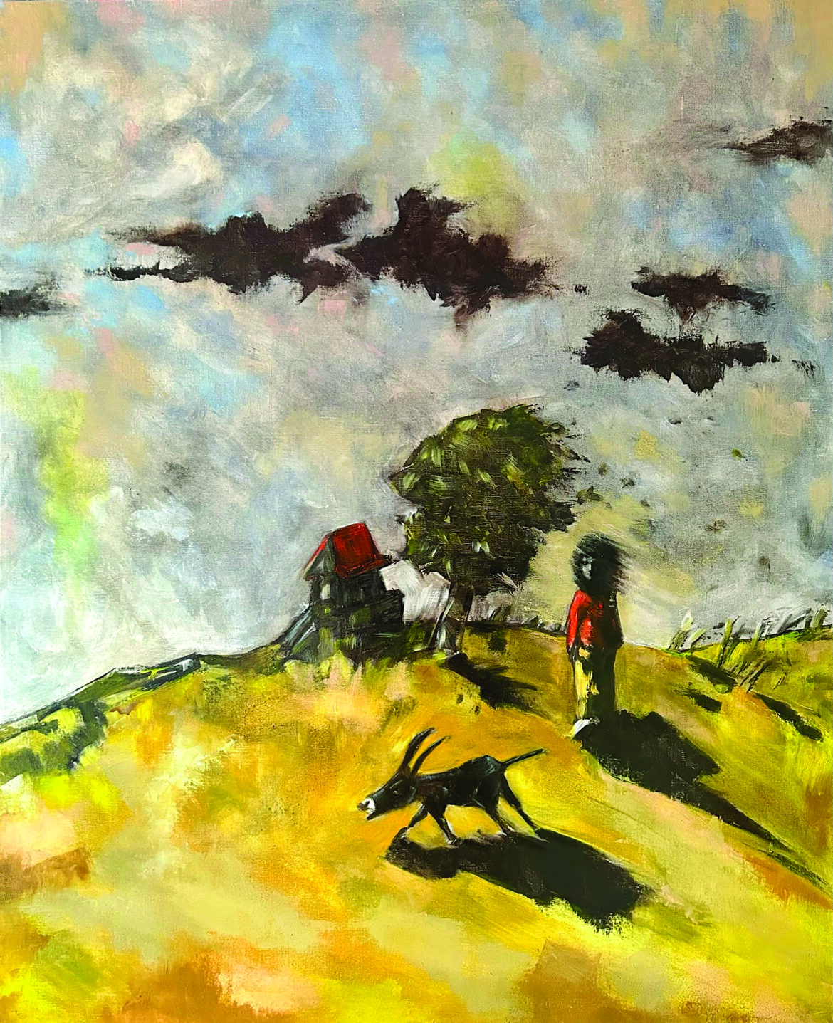 Vent d'Ouest, huile sur toile, 100 x 81 cm, 2023