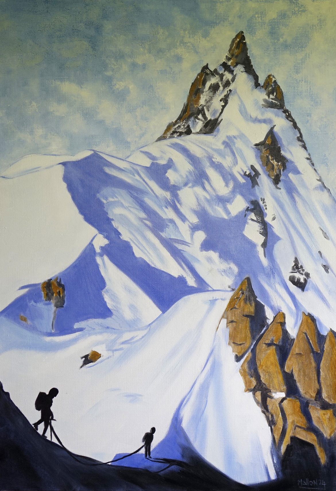 Midi-Plan, huile sur toile, 130 x 89 cm, 2024